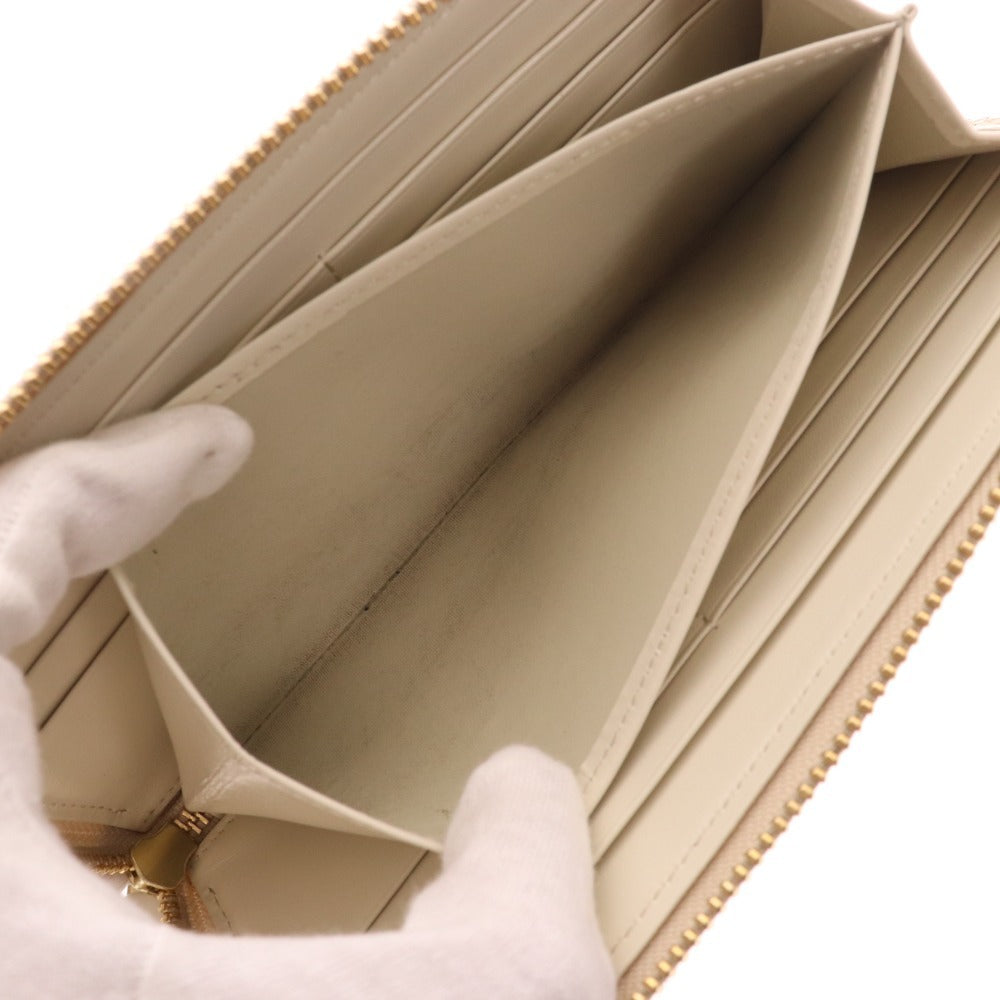 ■ 文庫屋大関 長財布 L字ファスナー アポロン レディース ホワイト ピンク系