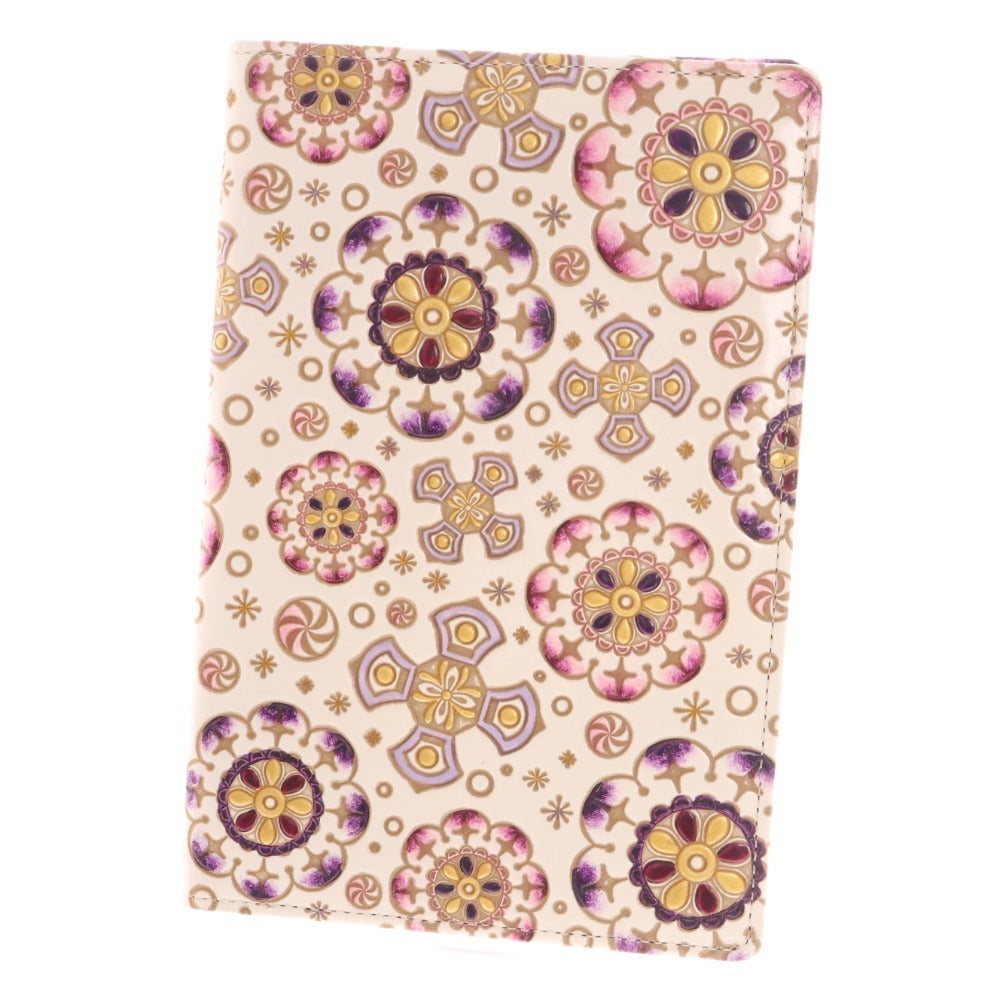 ■ Bunkoya Ozeki Book Cover, Notebook Case, Floral Pattern, Women's, White, Purple