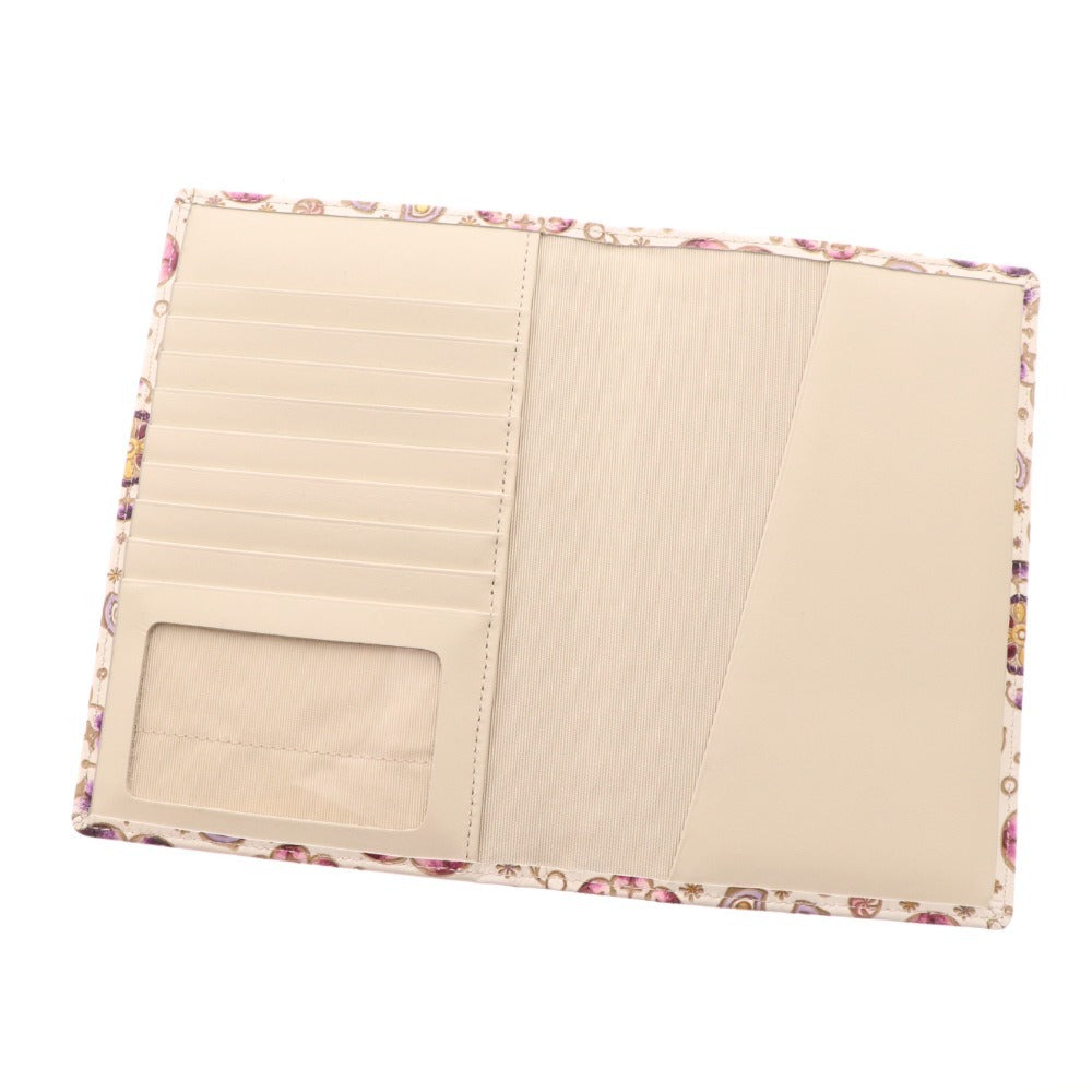 ■ Bunkoya Ozeki Book Cover, Notebook Case, Floral Pattern, Women's, White, Purple