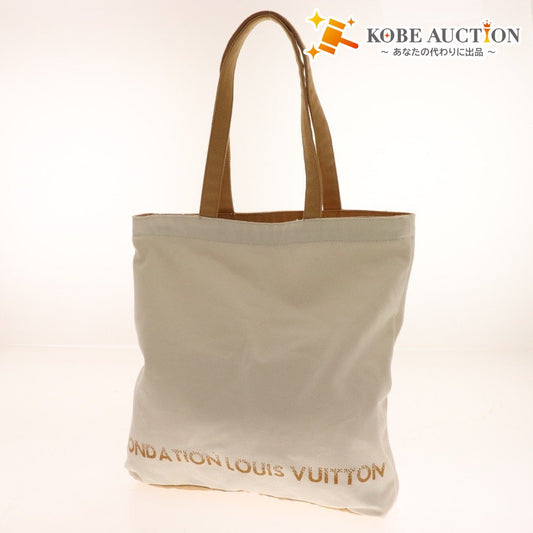 ■ Louis Vuitton Tote Bag, Fondacio Paris Museum Exclusive, White