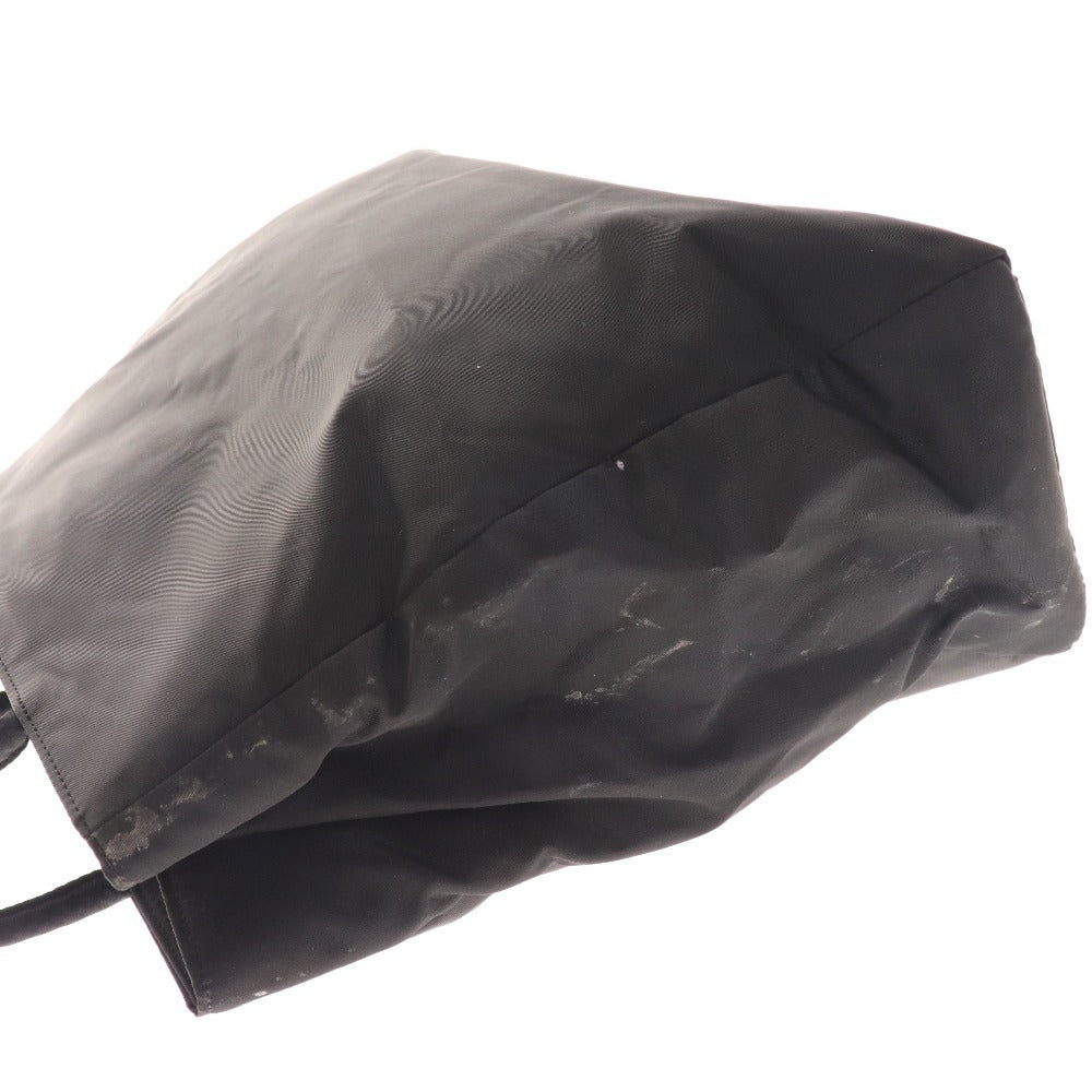 ■ プラダ トートバッグ ハンド ショルダー 鞄 ナイロン 三角ロゴ 三角プレート レディース ブラック