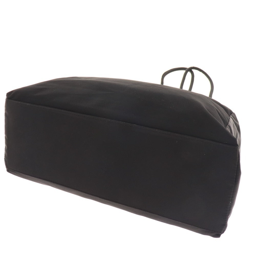 ■ プラダ トートバッグ ハンド ショルダー 鞄 ナイロン 三角ロゴ 三角プレート レディース ブラック