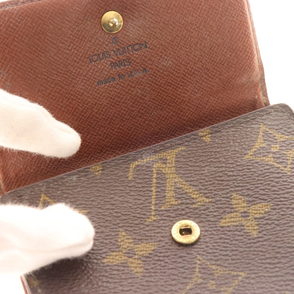 ■ ルイヴィトン 三つ折り財布 ウォレット ポルトフォイユ エリーズ モノグラム Wホック財布 メンズ レディース ブラウン