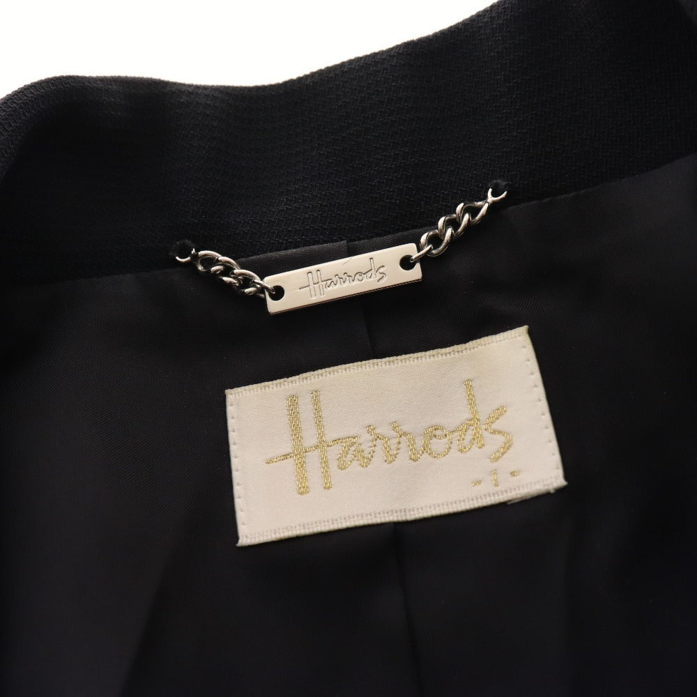 ■ Harrods Setup Jacket One Piece Outerwear Waist Ribbon Formal Women 1 2 Black