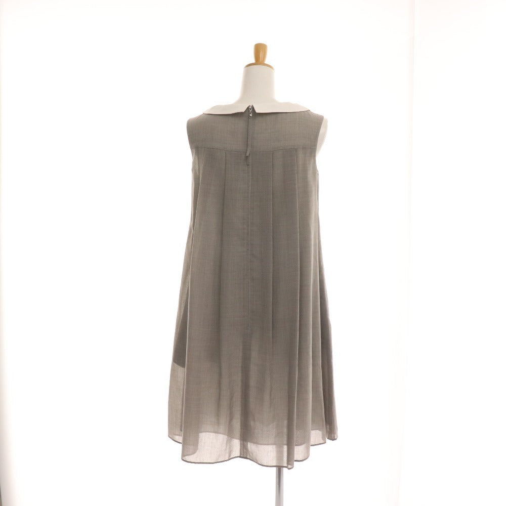 ■ Rene Basic One Piece Sleeveless Cleric Top Skirt Women's 34 Gray