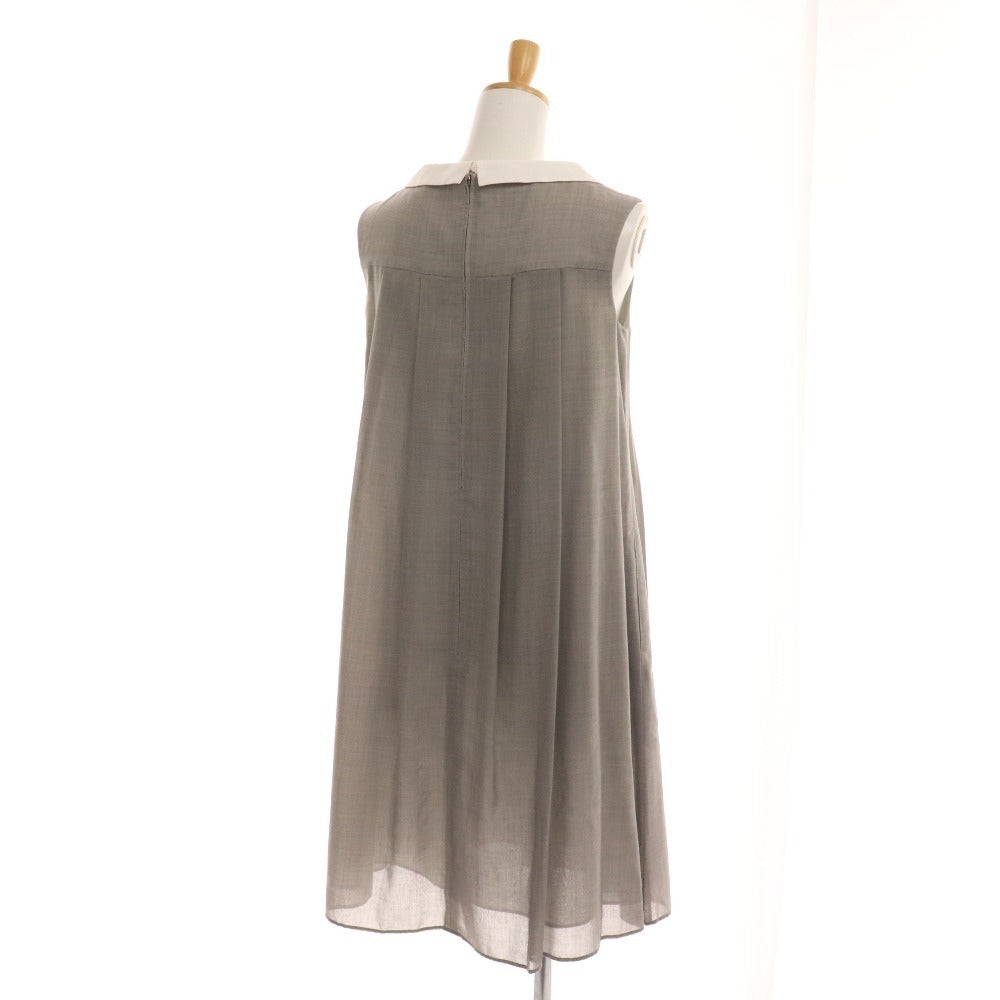 ■ Rene Basic One Piece Sleeveless Cleric Top Skirt Women's 34 Gray