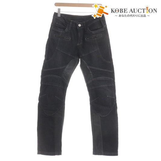 ■ Tegner Jeans Denim Pants Bottoms Cowhide Heat Guard Knee Protector Men's M Black