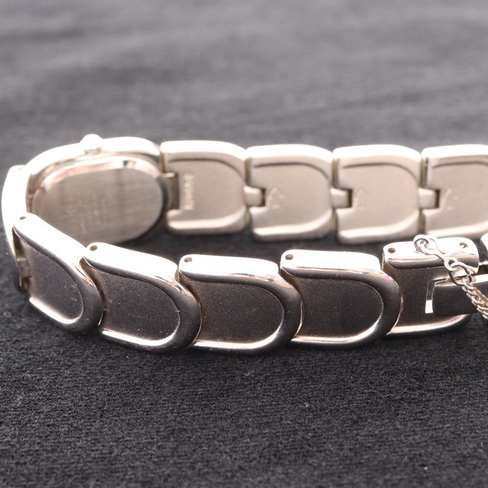 ■ セイコー 腕時計1E20-5440 オーバル クォーツ 51.1g レディース シルバー 文字盤 ホワイト 付属品付き ジャンク