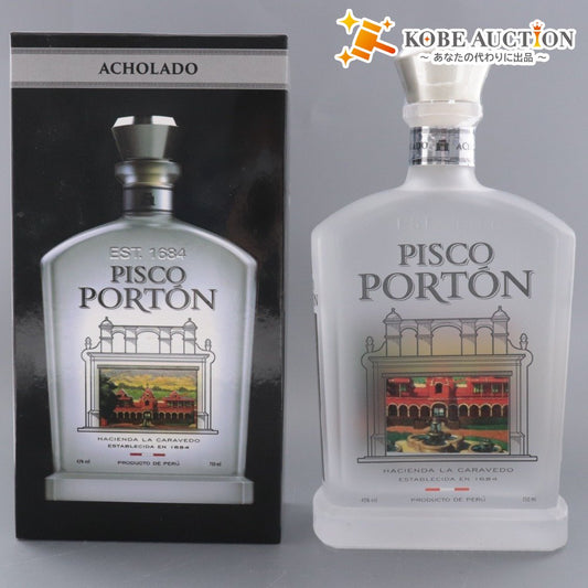 ■ Alcohol Pisco Porton Brandy Acholado Mosto Verde 43% 750? Boxed, unopened, unused