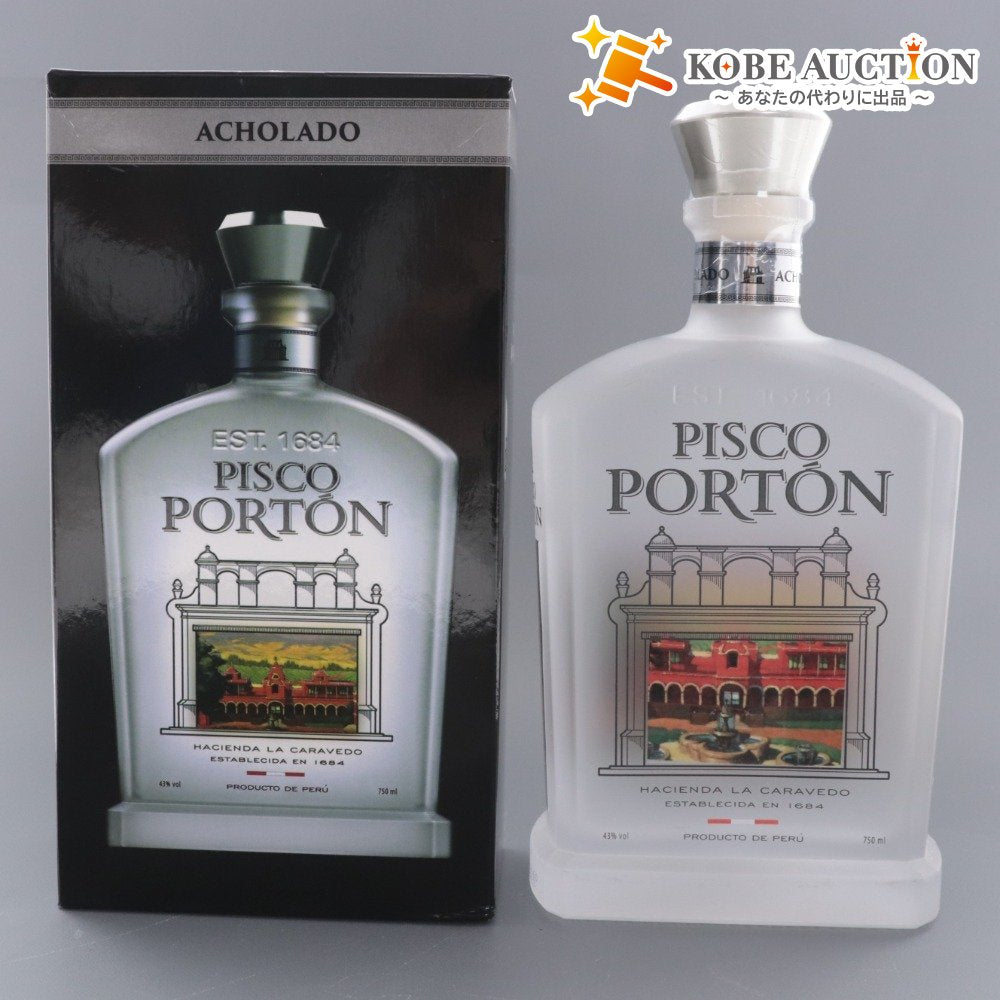 ■ Alcohol Pisco Porton Brandy Acholado Mosto Verde 43% 750? Boxed, unopened, unused