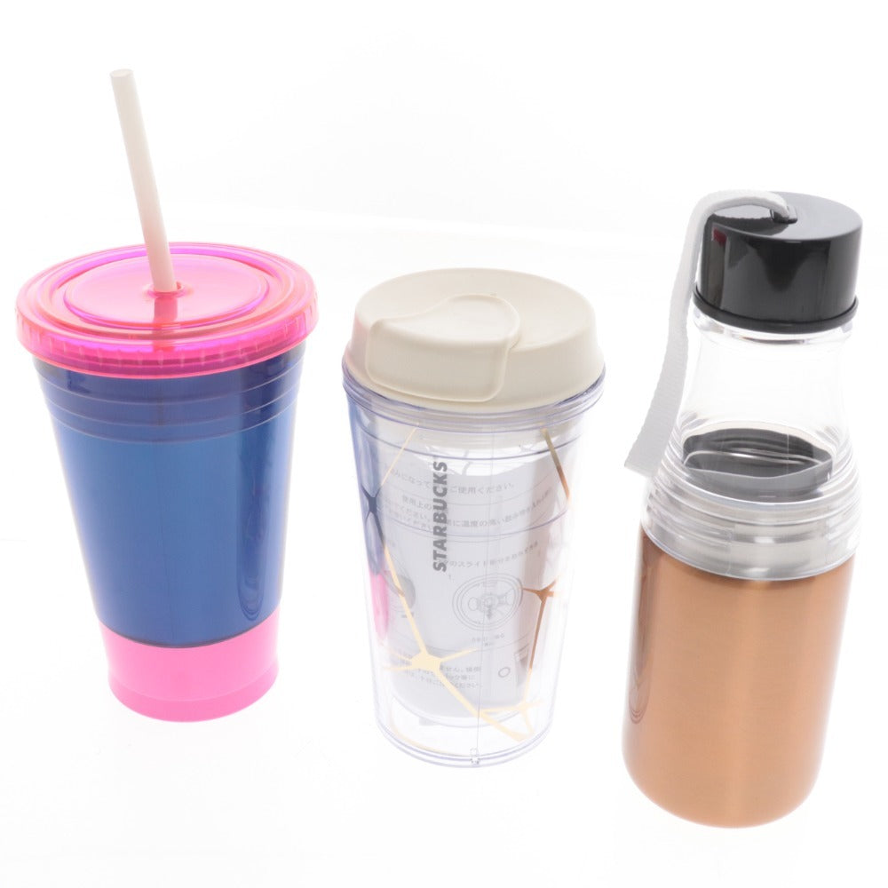 ■ Starbucks Tumbler Strap Sunny Bottle Copper 3-piece set Bulk sale Halloween Neon Blue Brown Unused