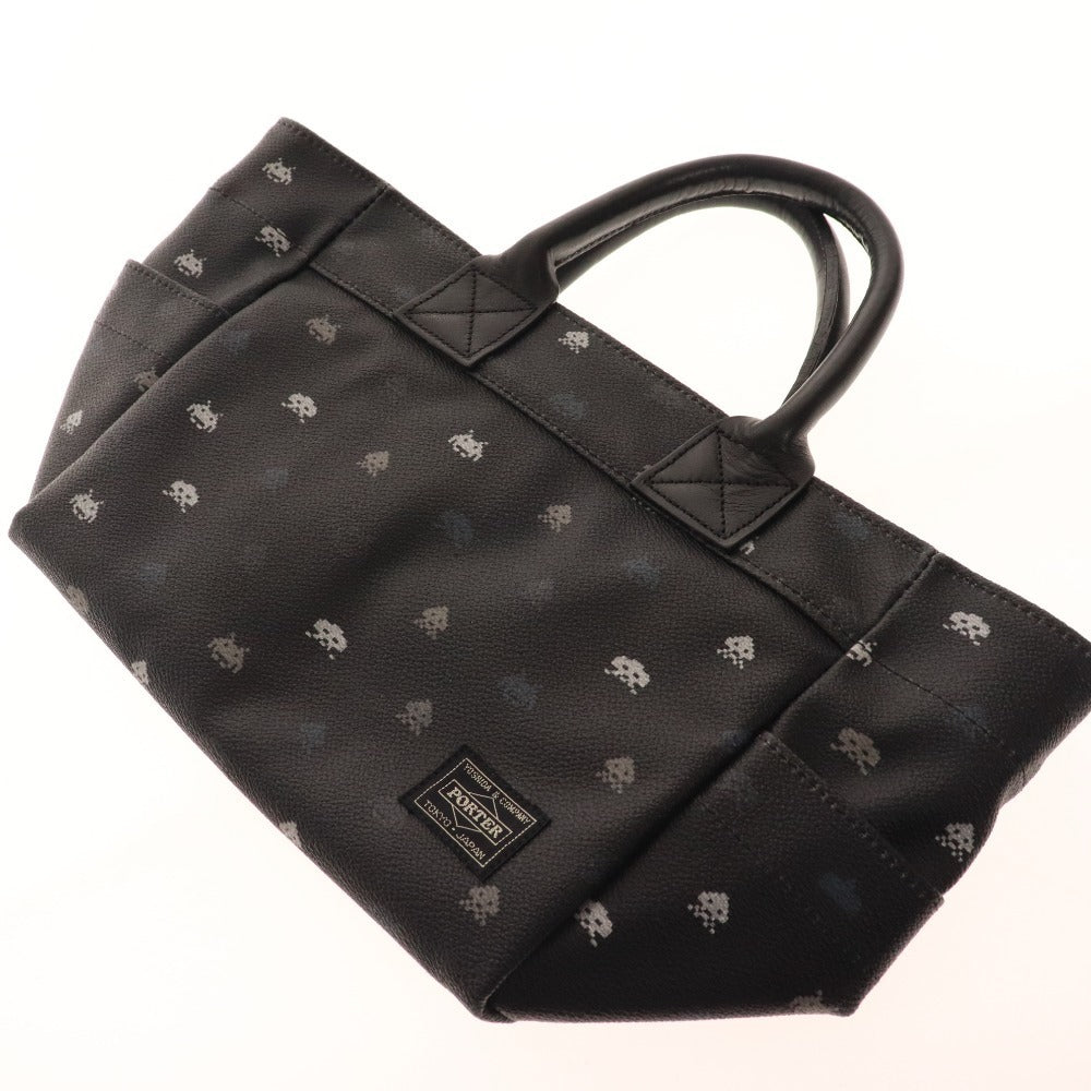 ■ Porter Essential Design Handbag Taito Invader Collaboration Bag Tote Bag Men's Women's Black