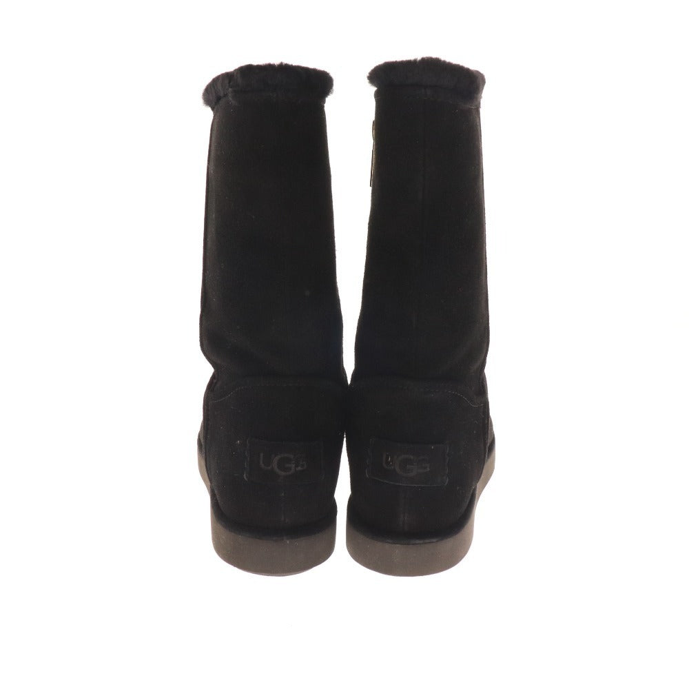 ■ UGG Classic Short BLVD Sheepskin Boots 1108146 Side Zip Shoes Women's 23cm Black Box Included