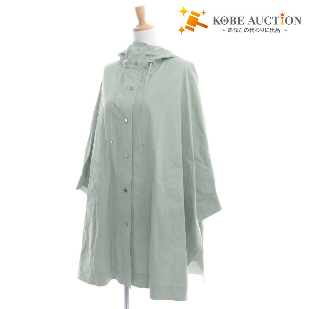 ■ ESTNATION Hooded Poncho Coat Long Coat Outerwear Women's F Green Tag attached Unused