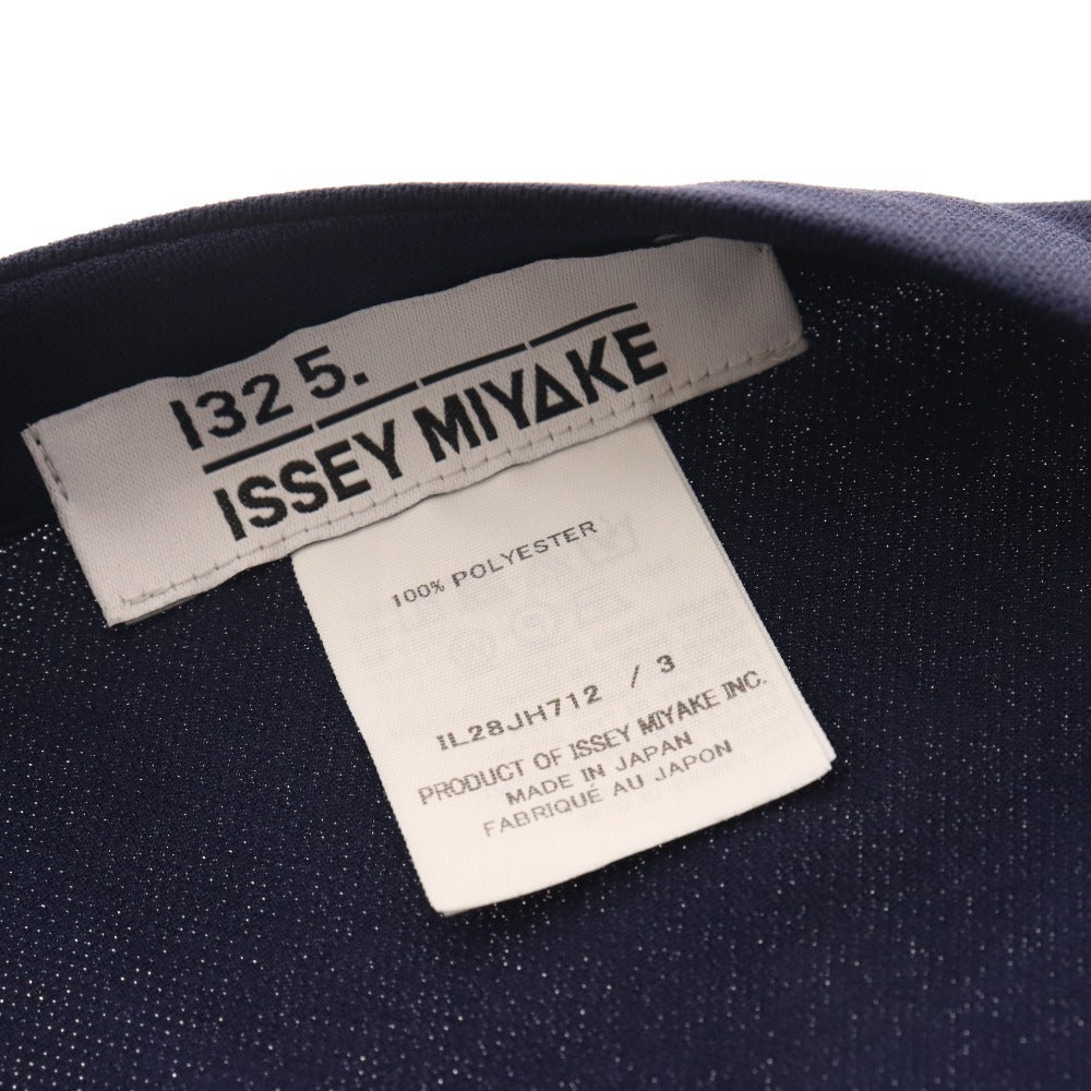 ■ Issey Miyake One Piece Pleated Deformed Long Women's Size 3 Navy Black