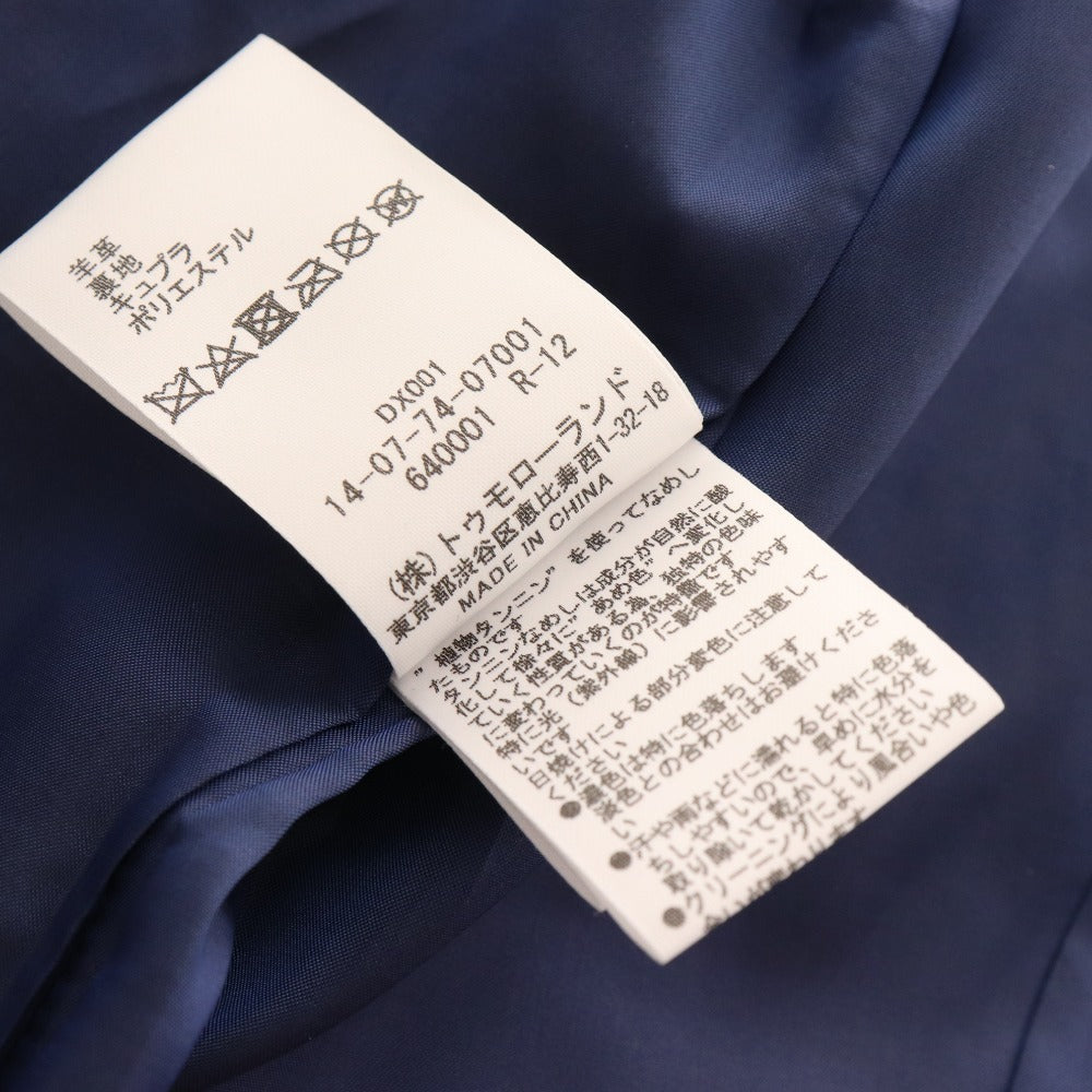 ■ トゥモローランド ライダースジャケット シングル アウター ラムレザー レディース 36 ブラック