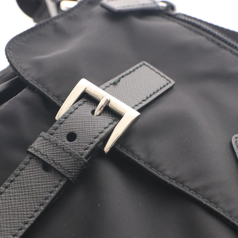 ■ Prada Shoulder Bag, Crossbody Bag, Silver Hardware, Nylon, Belt, Made in Italy, Women's, Black