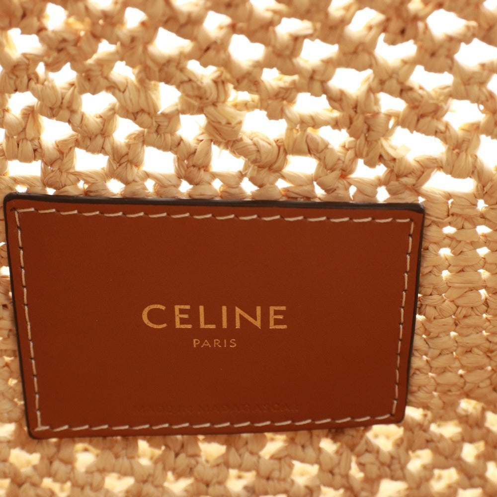 ■ CELINE セリーヌ ティーン クララ バッグ ハンドバッグ 鞄 巾着型 レディース アイボリー系 ライトブラウン系