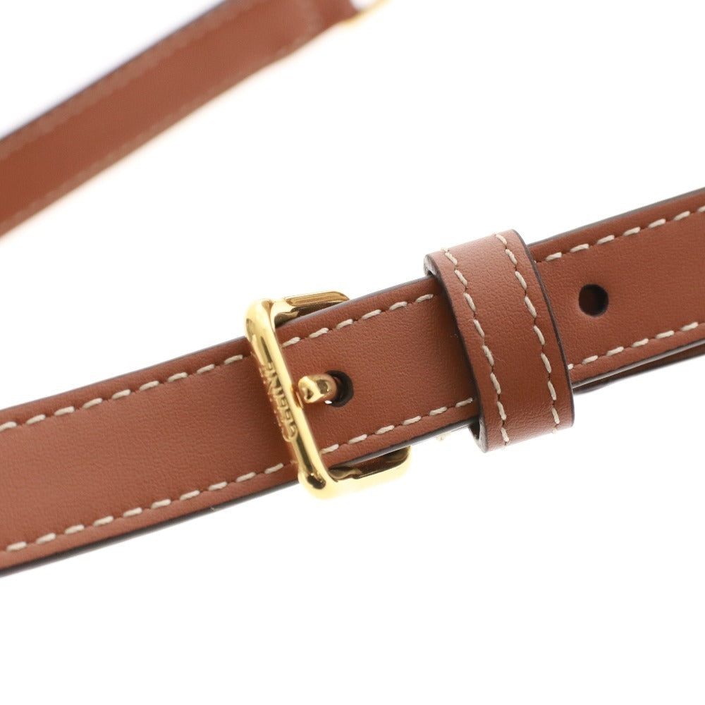 ■ CELINE セリーヌ ティーン クララ バッグ ハンドバッグ 鞄 巾着型 レディース アイボリー系 ライトブラウン系