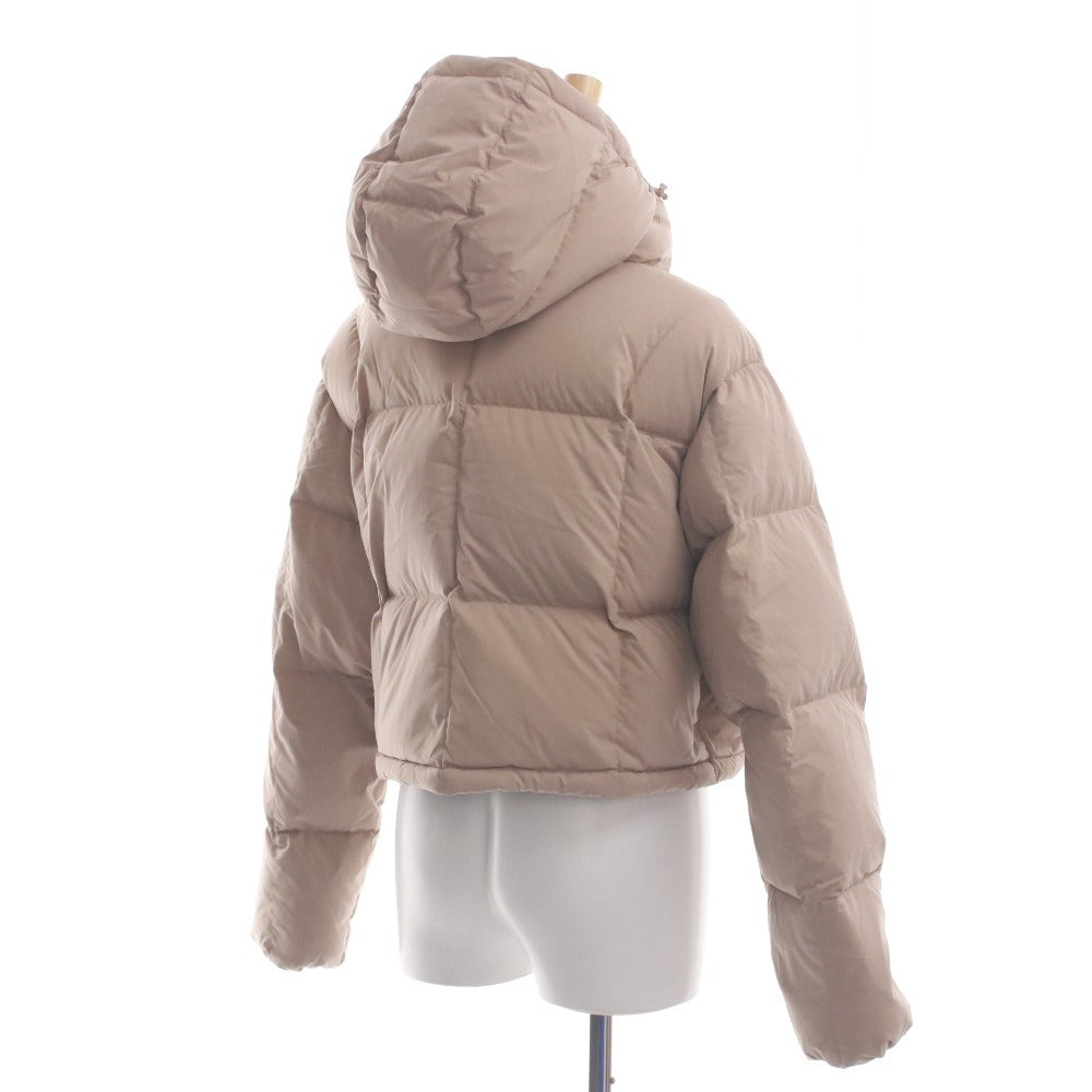 ■ トミージーンズ TOMMY JEANS ダウンジャケット 長袖 アウター フード取り外し アラスカグリッドクロップド レディース M ベージュ