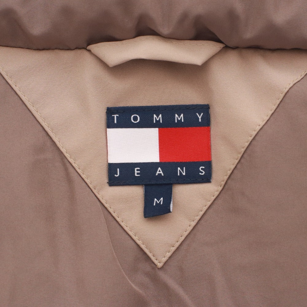 ■ トミージーンズ TOMMY JEANS ダウンジャケット 長袖 アウター フード取り外し アラスカグリッドクロップド レディース M ベージュ