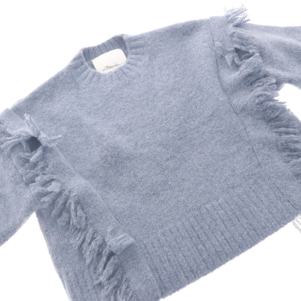 ■ スリーワンフィリップリム 3.1 Phillip Lim ニット 長袖 フリンジ レディース XS ライトブルー