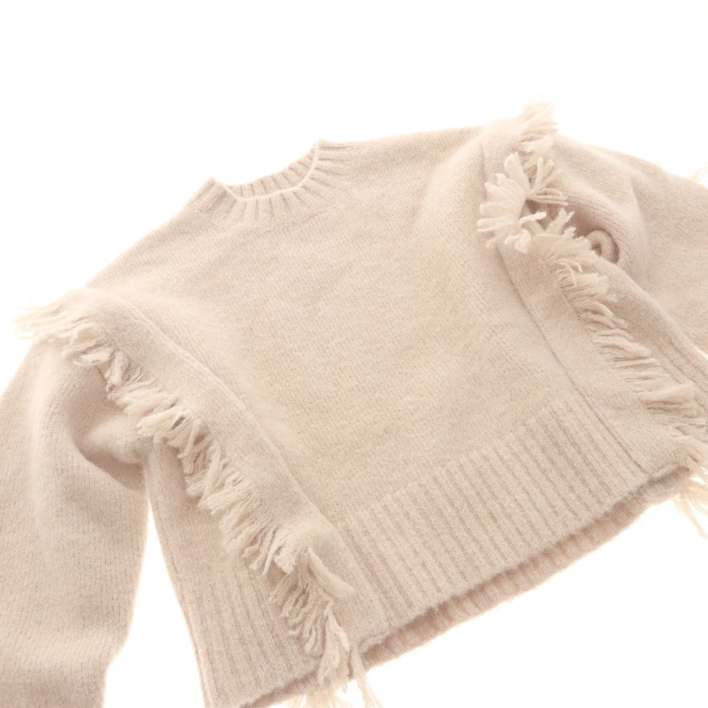 ■ スリーワンフィリップリム 3.1 Phillip Lim ニット 長袖 フリンジ レディース XS ベージュ
