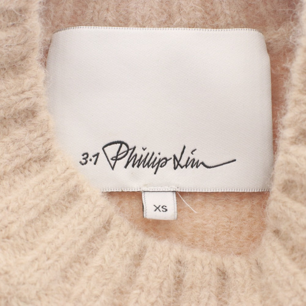 ■ スリーワンフィリップリム 3.1 Phillip Lim ニット 長袖 フリンジ レディース XS ベージュ