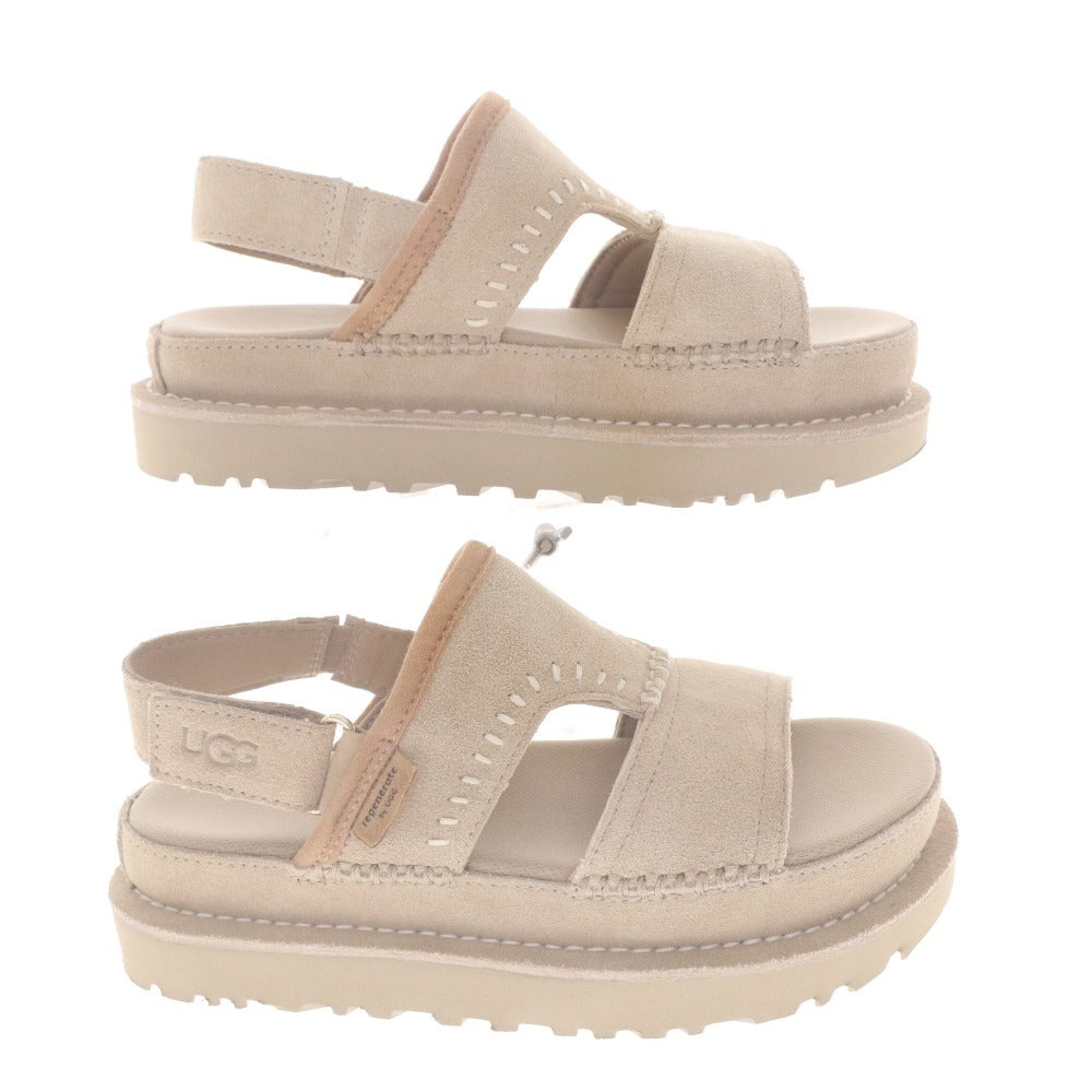 ■ アグ UGG サンダル ゴールデンスター リジェネレート 1167369 靴 厚底 スエード レディース 23cm ベージュ
