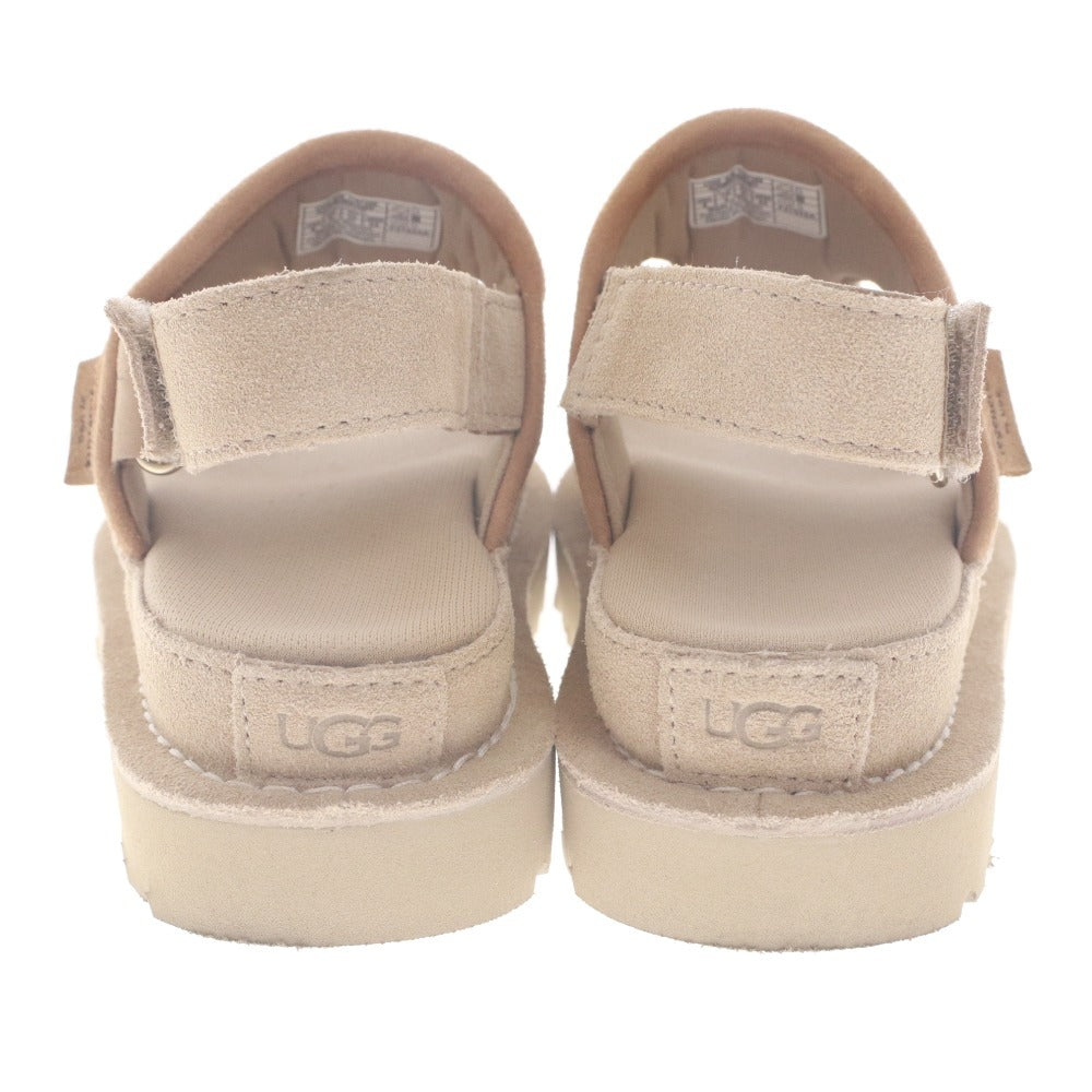 ■ アグ UGG サンダル ゴールデンスター リジェネレート 1167369 靴 厚底 スエード レディース 23cm ベージュ
