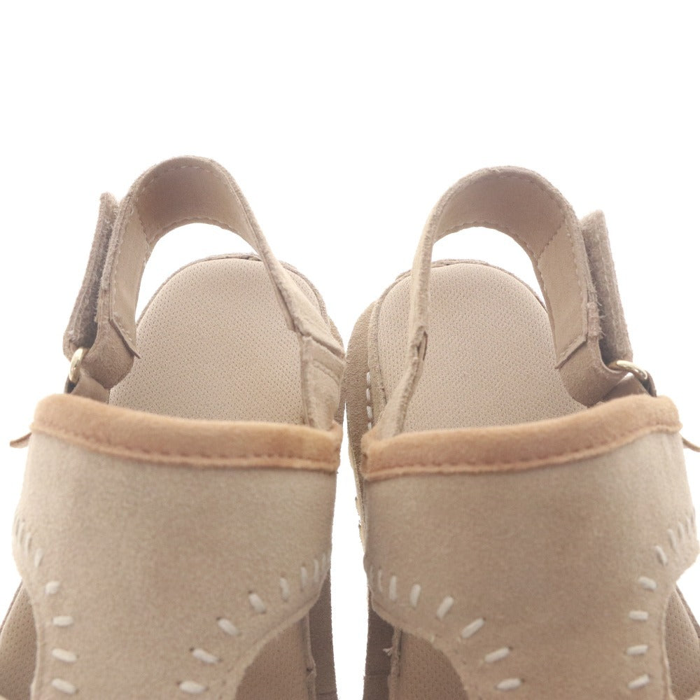 ■ アグ UGG サンダル ゴールデンスター リジェネレート 1167369 靴 厚底 スエード レディース 23cm ベージュ