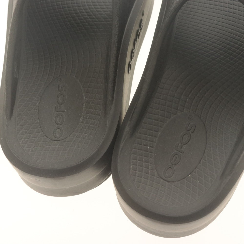 ■ ウーフォス OOFOS サンダル ウーメガ ウーアー 靴 厚底 プラットフォーム スライド レディース EU37 W6(23相当） ブラック