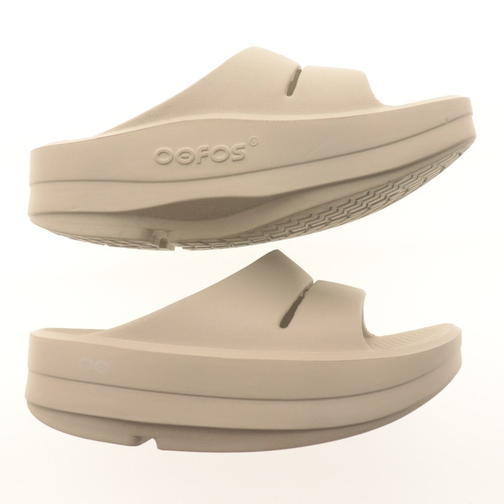 ■ ウーフォス OOFOS サンダル ウーメガ ウーアー 靴 厚底 プラットフォーム スライド レディース EU36 W5（22cm相当）ライトベージュ
