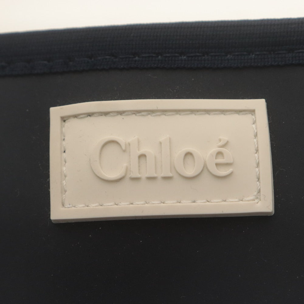 ■ Chloé Rain Boots WELLIES Shoes, Rubber Boots, White Logo Tag, Lug Sole, Kids, Juniors, Ladies, 36 (equivalent to 23cm), Navy