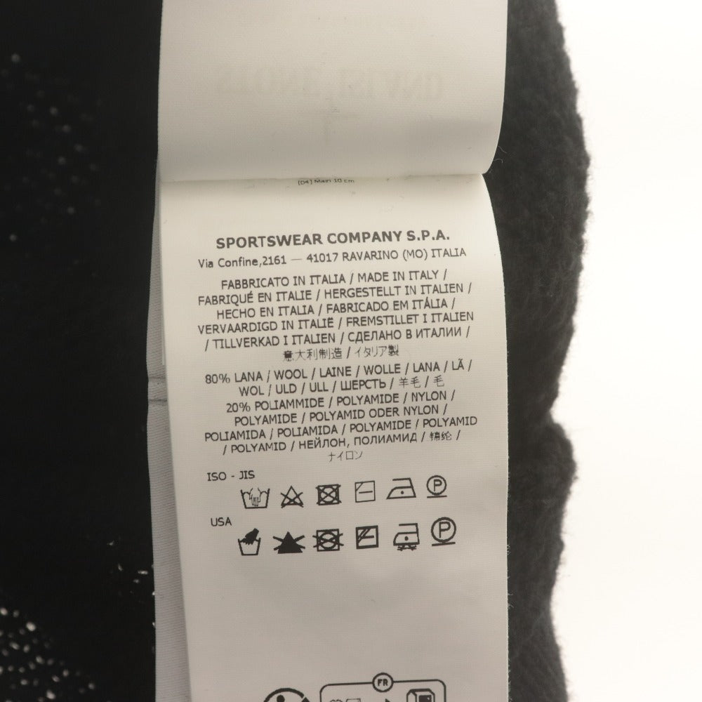 ■ ストーンアイランド STONE ISLAND ニット セーター 長袖 トップス ラムズウール クルーネック メンズ XL ブラック