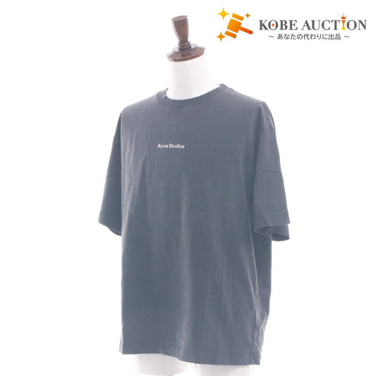 ■ Acne Studios アクネ スタンプロゴTシャツ リラックスフィット 半袖 トップス FN-UX-TSHI000051 CL0274 コットン メンズ L 黒 ブラック