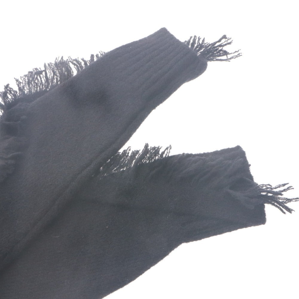 ■ 3.1 Phillip Lim Sweater Long Sleeve Top Fringe Crewneck Pullover Short Knit Fringe Women's XS Black