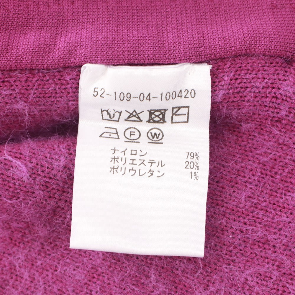 ■ ESTNATION Cardigan Long Sleeve Outerwear Short Length Knit Double Face Women's F (Free Size) Purple