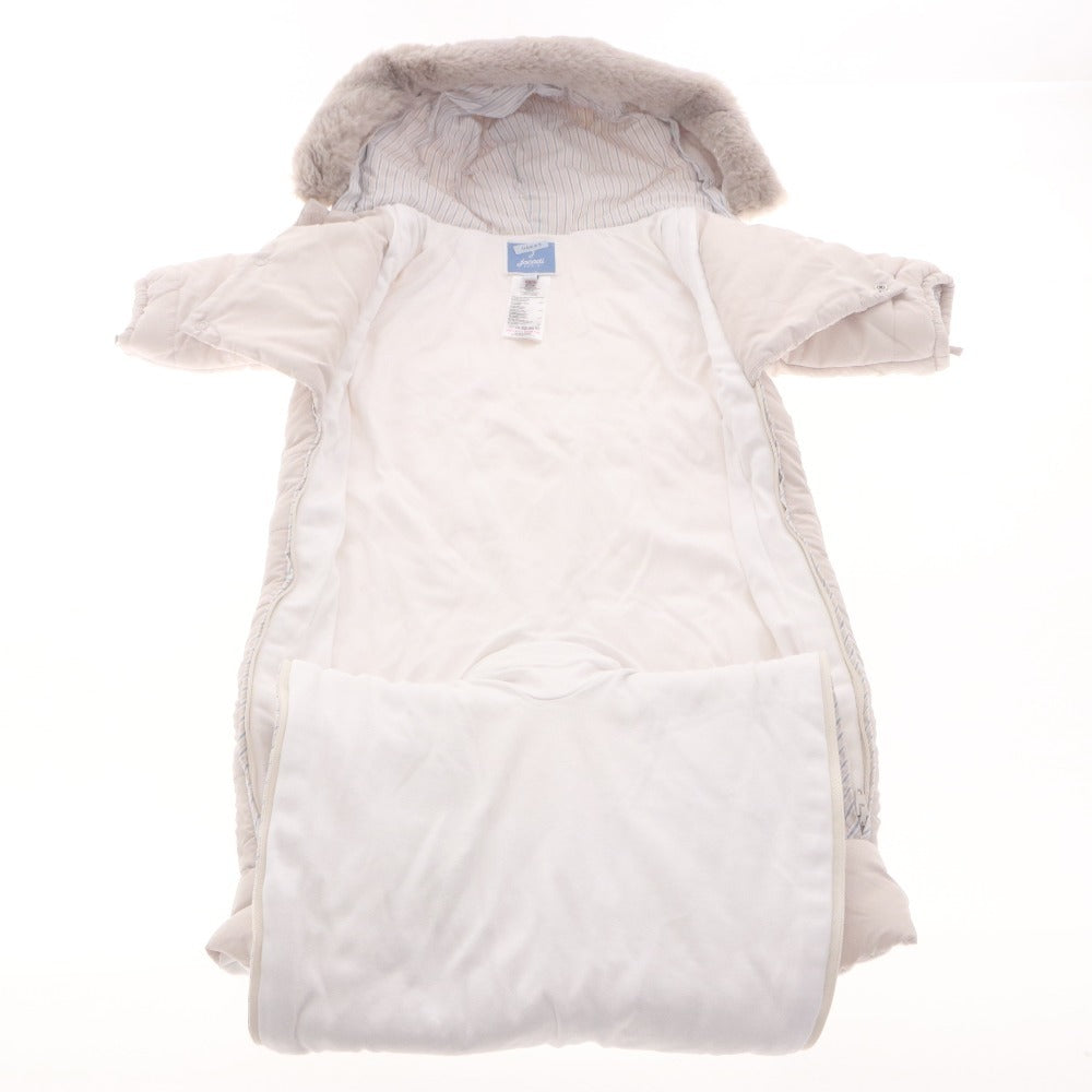 ■ Jacadi Baby Clothes Coveralls Set of 2 Long-Sleeved Outerwear Snowsuit Double Zipper 6 Months 67cm Light Beige Gray