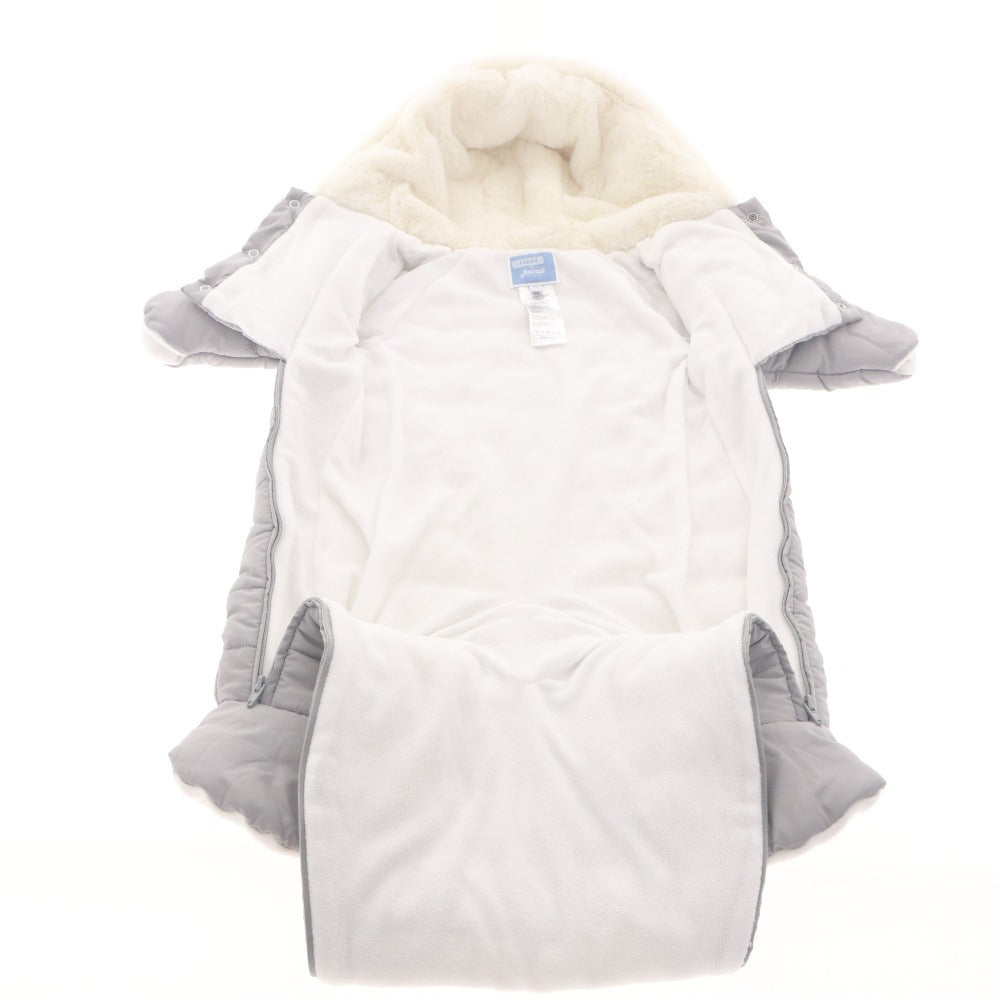 ■ Jacadi Baby Clothes Coveralls Set of 2 Long-Sleeved Outerwear Snowsuit Double Zipper 6 Months 67cm Light Beige Gray