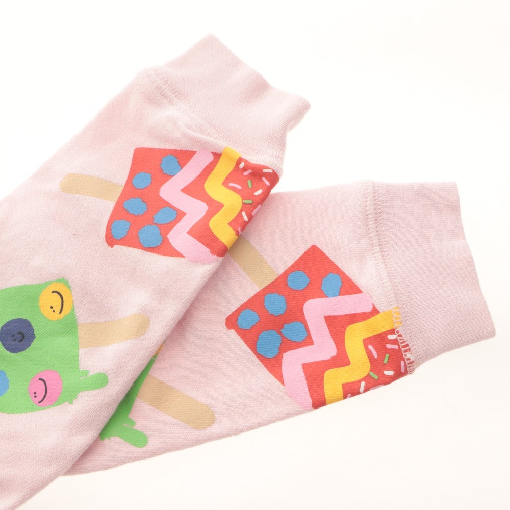 ■ STELLA McCARTNEY KIDS キッズ 子供服 トレーナー 長袖 スウェット トップス アイスキャンディ 総柄 レディース 3Y/歳 ライトピンク 等