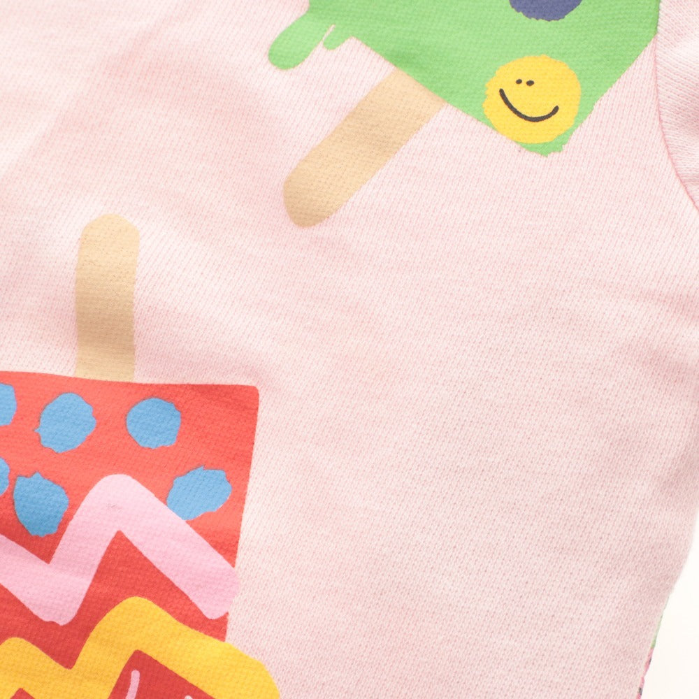 ■ STELLA McCARTNEY KIDS キッズ 子供服 トレーナー 長袖 スウェット トップス アイスキャンディ 総柄 レディース 3Y/歳 ライトピンク 等
