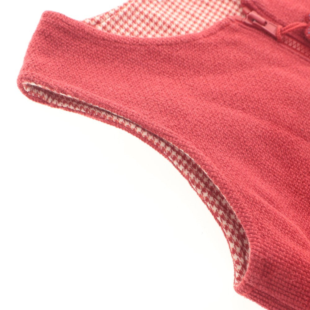 ■ Familiar Kids Jumper Dress Sleeveless Top Pockets Floral Bear Girl 100 (Approx. 3-4 Years Old) Red
