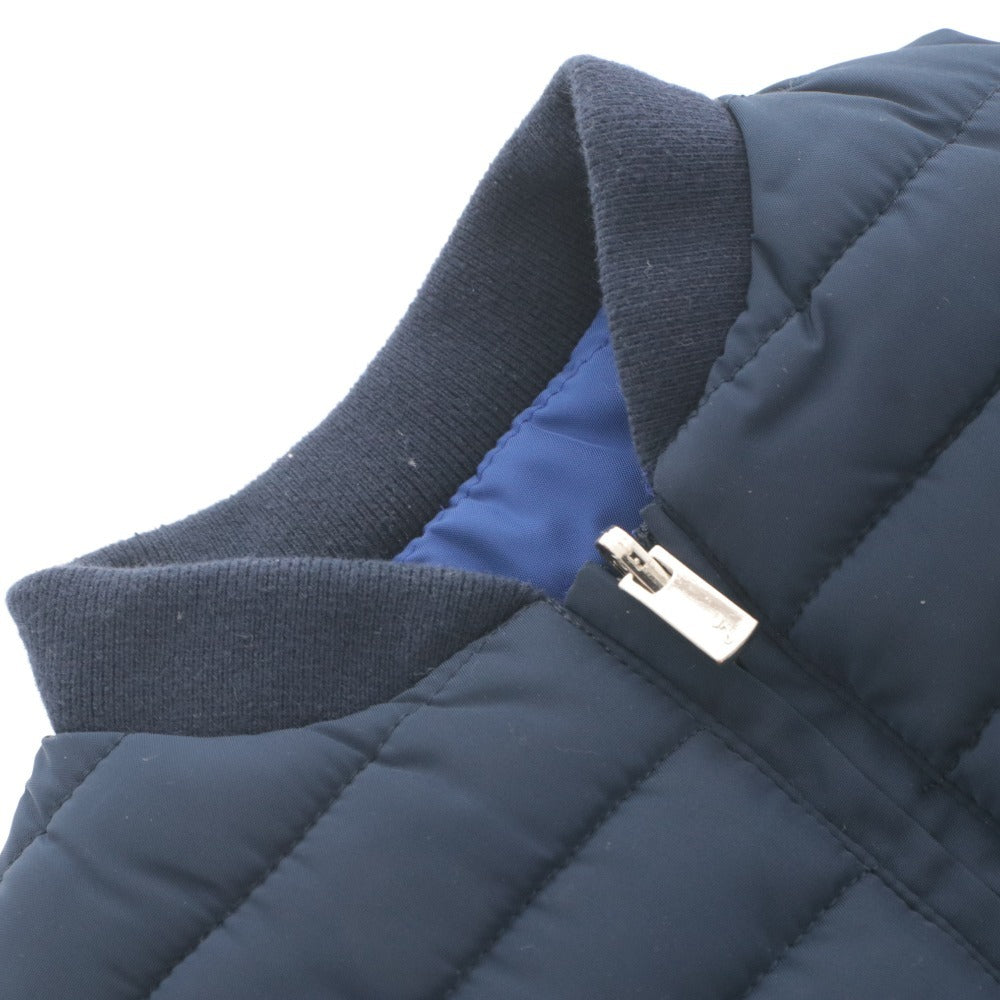 ■ jacadi ジャカディ 子供服 ベビー リバーシブル 中綿ベスト アウター ロゴワッペン 12M/74cm (1歳頃) ブルー ネイビー