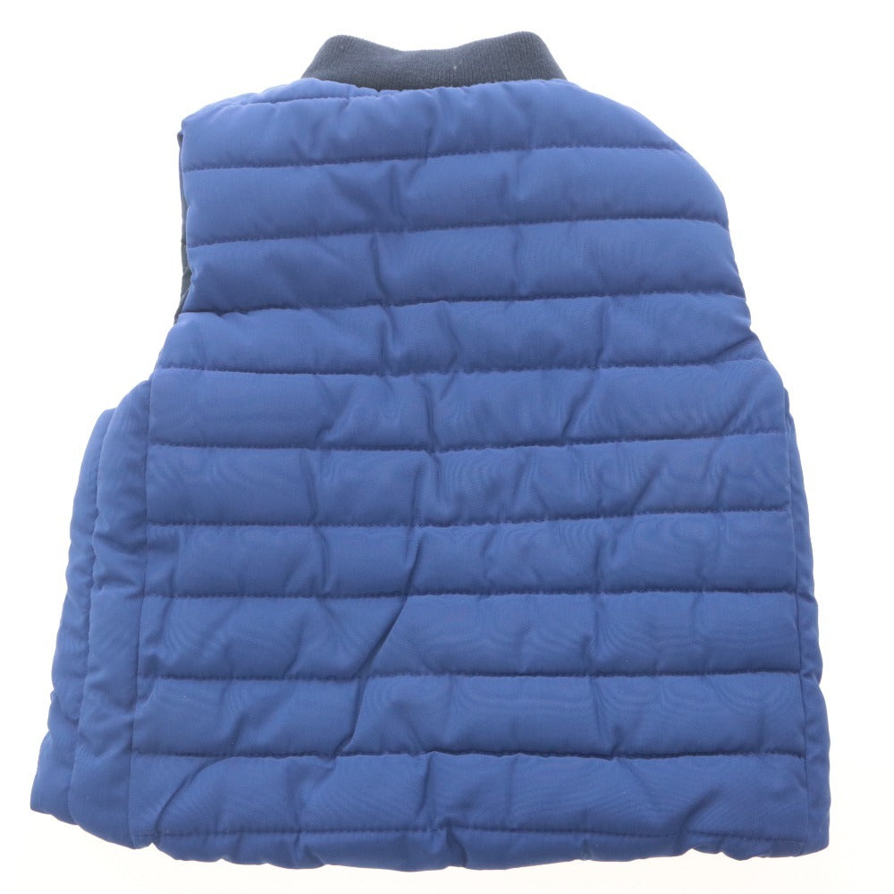 ■ jacadi ジャカディ 子供服 ベビー リバーシブル 中綿ベスト アウター ロゴワッペン 12M/74cm (1歳頃) ブルー ネイビー
