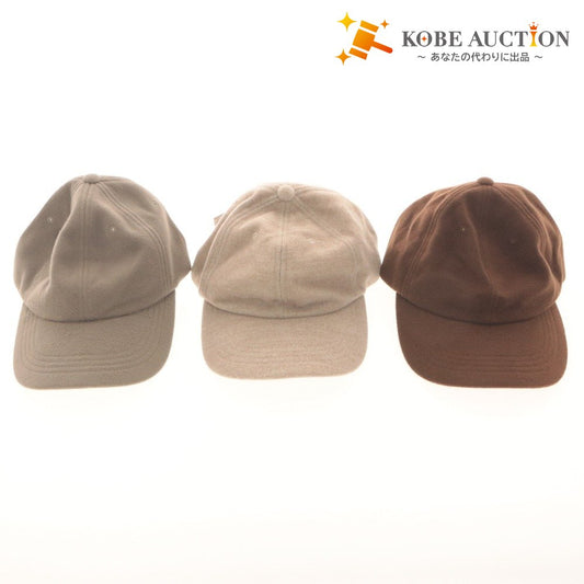 ■ BEAUTY&YOUTH UNITED ARROWS x YUPOONG Collaboration Wool-like Cap Hat Set of 3 Mens Ladies Brown Beige