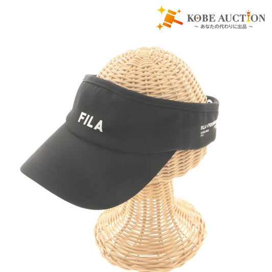 ■ FILA Performance Logo Sun Visor Running Tennis Golf Sports Women's Free Size [57] Black