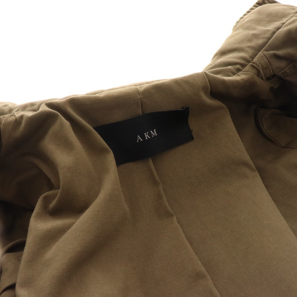 ■ AKM Military Jacket M65 Blouson Outerwear Boa Liner Double Zip Men's M Khaki