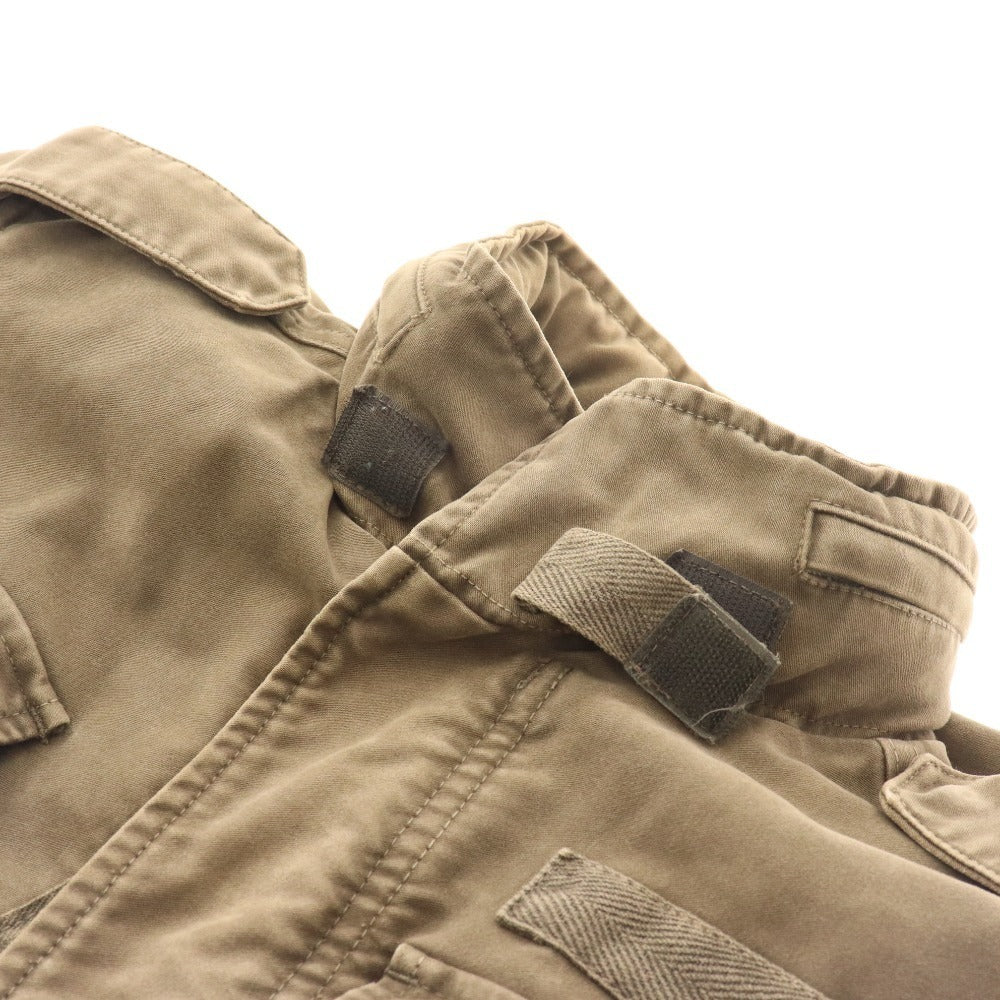 ■ AKM Military Jacket M65 Blouson Outerwear Boa Liner Double Zip Men's M Khaki