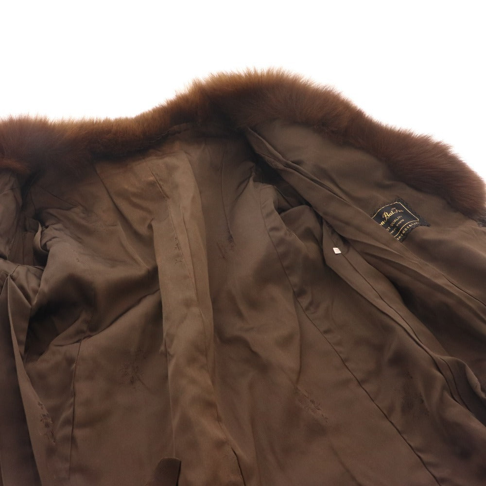 ■ Moonbat fur jacket coat outerwear fur women's size 11 brown